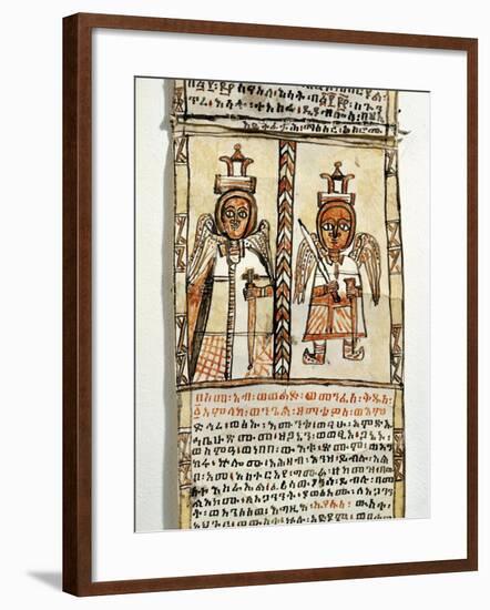 Ethiopia, Two Angels Holding Swords, from Arab Manuscript-null-Framed Giclee Print