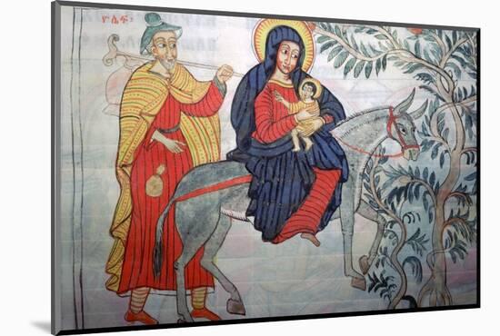 Ethiopian illustration of the Flight into Egypt, 1664. Artist: Unknown-Unknown-Mounted Photographic Print