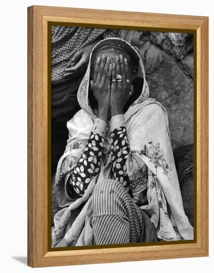 Ethiopian Woman Covering Her Face with Her Hands-Alfred Eisenstaedt-Framed Premier Image Canvas