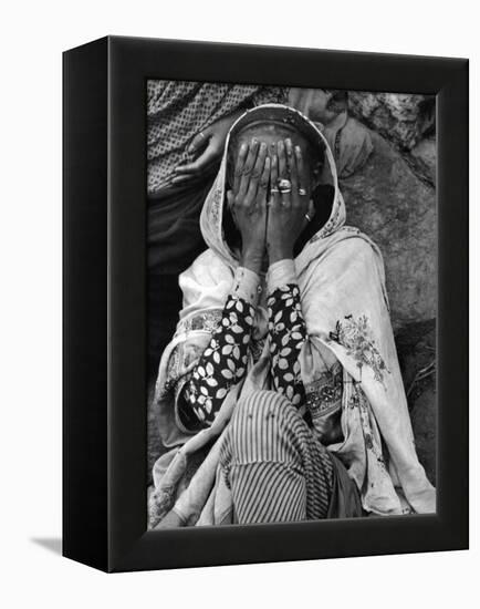 Ethiopian Woman Covering Her Face with Her Hands-Alfred Eisenstaedt-Framed Premier Image Canvas
