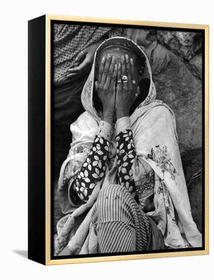 Ethiopian Woman Covering Her Face with Her Hands-Alfred Eisenstaedt-Framed Premier Image Canvas