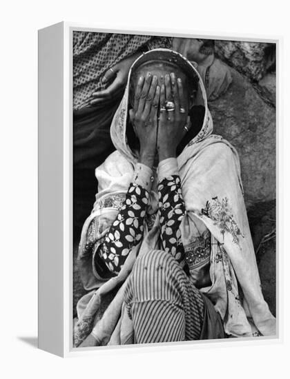 Ethiopian Woman Covering Her Face with Her Hands-Alfred Eisenstaedt-Framed Premier Image Canvas