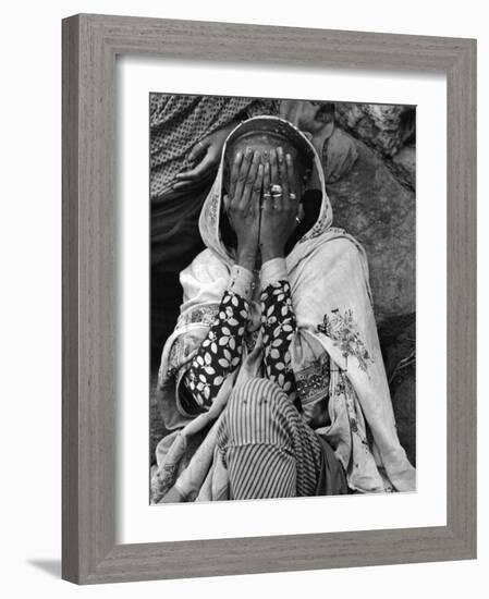 Ethiopian Woman Covering Her Face with Her Hands-Alfred Eisenstaedt-Framed Photographic Print