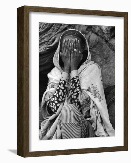 Ethiopian Woman Covering Her Face with Her Hands-Alfred Eisenstaedt-Framed Photographic Print