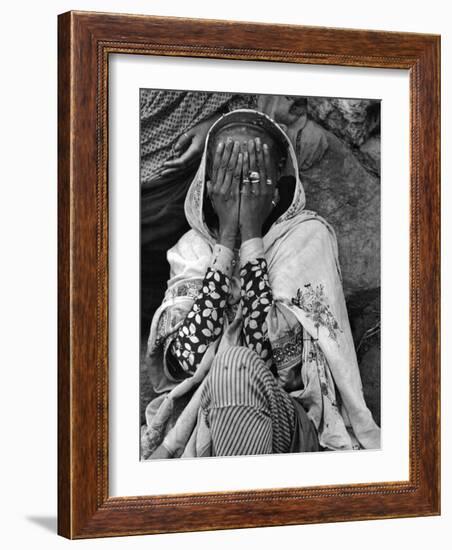 Ethiopian Woman Covering Her Face with Her Hands-Alfred Eisenstaedt-Framed Photographic Print