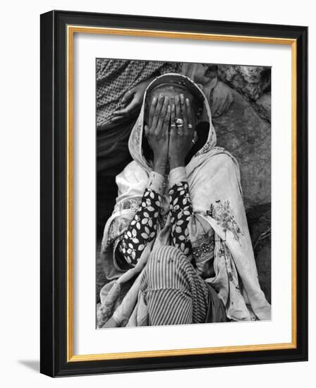 Ethiopian Woman Covering Her Face with Her Hands-Alfred Eisenstaedt-Framed Photographic Print