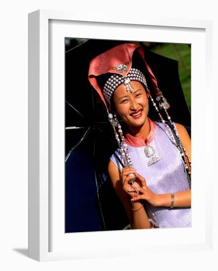 Ethnic Dancer in Traditional Costume in Kumming, Yunnan, China-Bill Bachmann-Framed Photographic Print