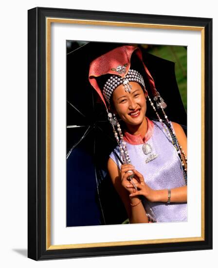 Ethnic Dancer in Traditional Costume in Kumming, Yunnan, China-Bill Bachmann-Framed Photographic Print