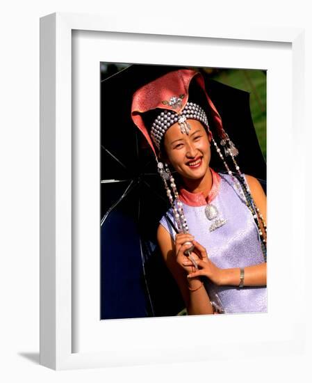 Ethnic Dancer in Traditional Costume in Kumming, Yunnan, China-Bill Bachmann-Framed Photographic Print