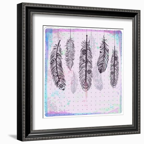 Ethnic Dream Catcher-transiastock-Framed Art Print