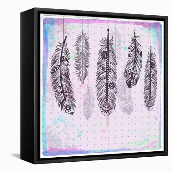 Ethnic Dream Catcher-transiastock-Framed Stretched Canvas