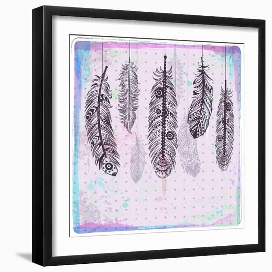 Ethnic Dream Catcher-transiastock-Framed Art Print