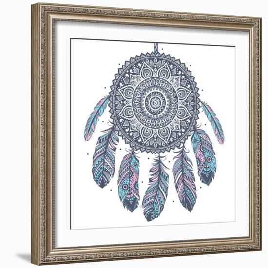 Ethnic Dream Catcher-transiastock-Framed Art Print