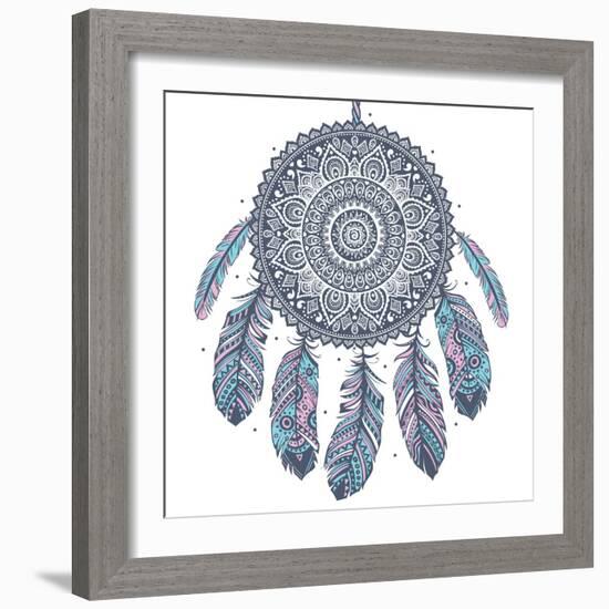 Ethnic Dream Catcher-transiastock-Framed Art Print