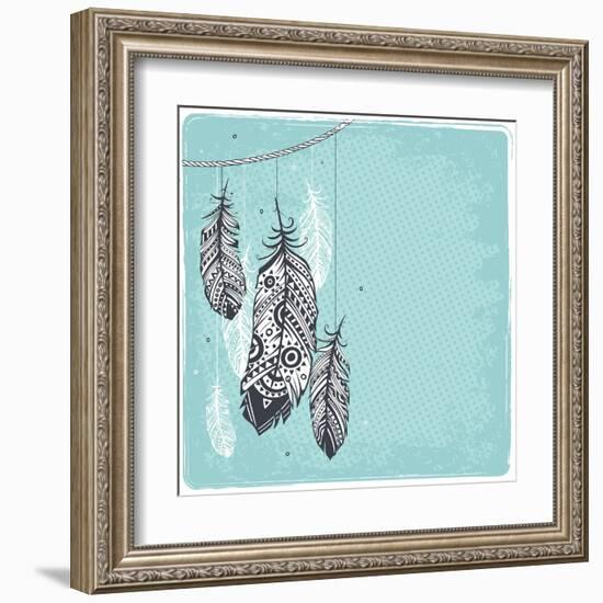 Ethnic Dream Catcher-transiastock-Framed Art Print