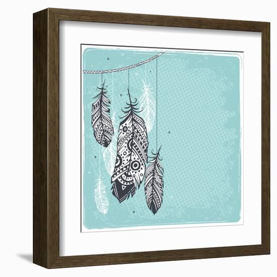 Ethnic Dream Catcher-transiastock-Framed Art Print