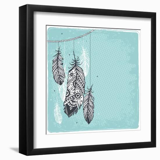 Ethnic Dream Catcher-transiastock-Framed Art Print