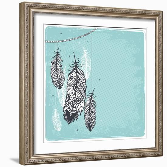 Ethnic Dream Catcher-transiastock-Framed Art Print