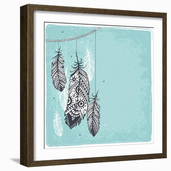 Ethnic Dream Catcher-transiastock-Framed Art Print