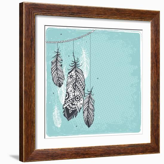 Ethnic Dream Catcher-transiastock-Framed Art Print