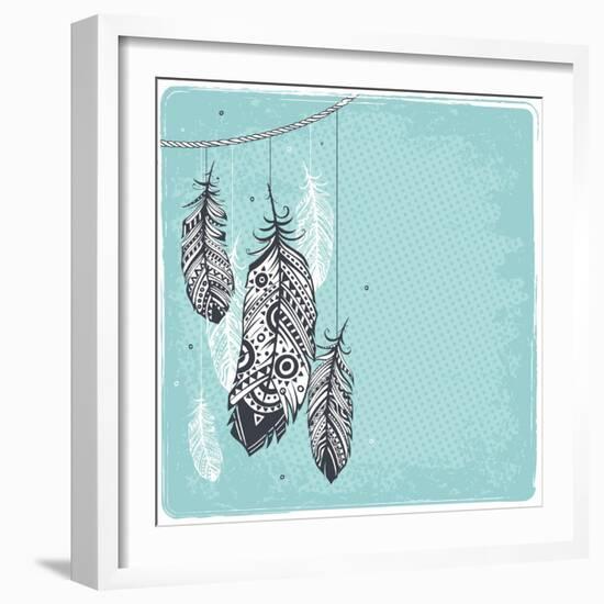 Ethnic Dream Catcher-transiastock-Framed Art Print