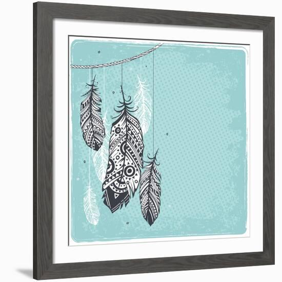 Ethnic Dream Catcher-transiastock-Framed Art Print