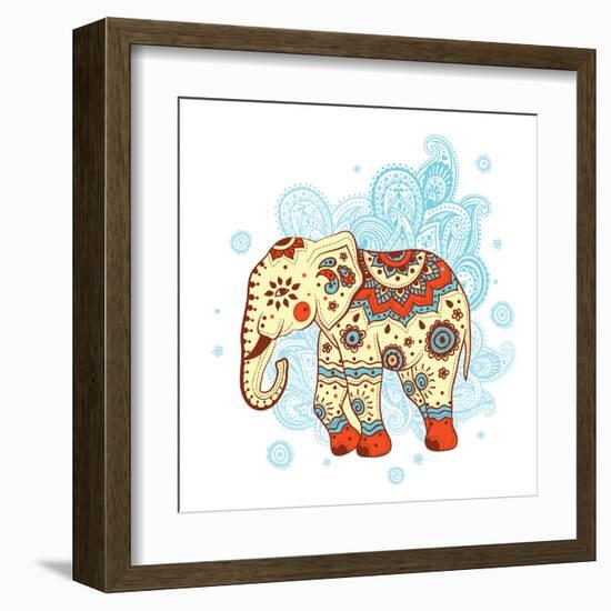 Ethnic Elephant-transiastock-Framed Art Print