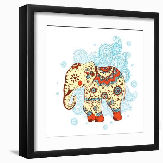 Ethnic Elephant-transiastock-Framed Art Print