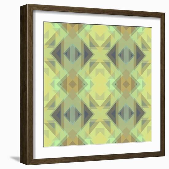 Ethnic Pattern Lemon Yellow-Cora Niele-Framed Photographic Print