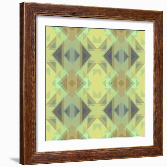 Ethnic Pattern Lemon Yellow-Cora Niele-Framed Photographic Print