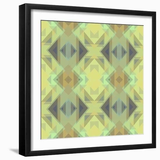 Ethnic Pattern Lemon Yellow-Cora Niele-Framed Photographic Print