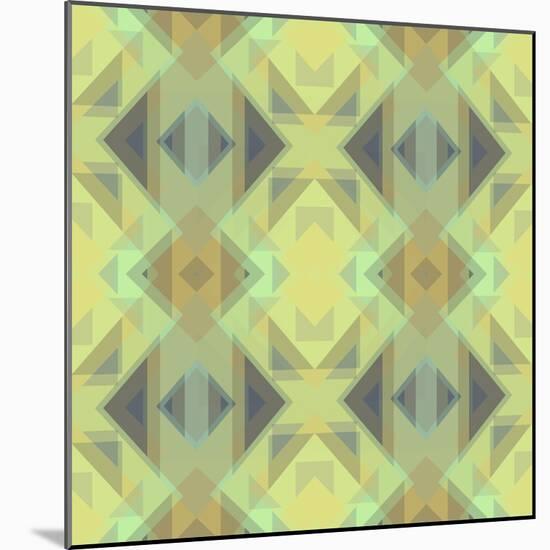 Ethnic Pattern Lemon Yellow-Cora Niele-Mounted Photographic Print