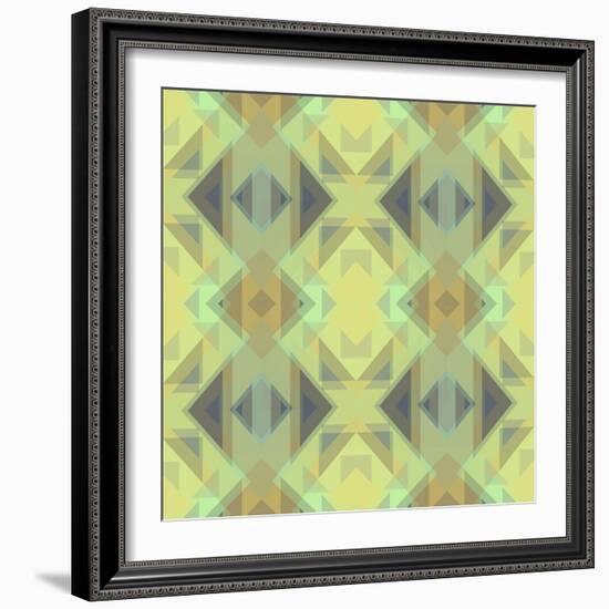 Ethnic Pattern Lemon Yellow-Cora Niele-Framed Photographic Print