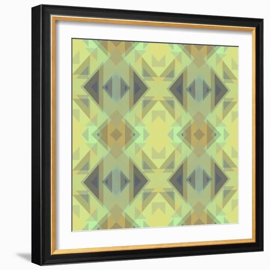 Ethnic Pattern Lemon Yellow-Cora Niele-Framed Photographic Print