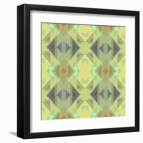 Ethnic Pattern Lemon Yellow-Cora Niele-Framed Premium Photographic Print