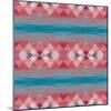 Ethnic Pattern Red Blue-Cora Niele-Mounted Photographic Print
