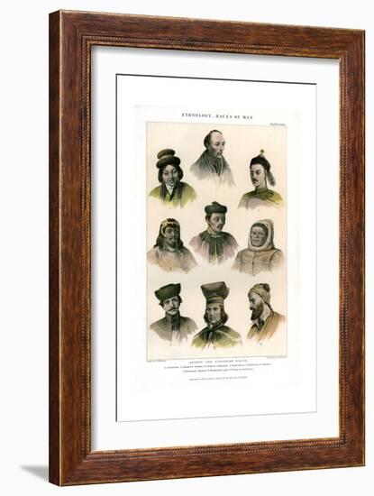 Ethnology, Races of Man, 1800-1900-R Anderson-Framed Giclee Print