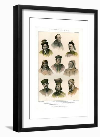 Ethnology, Races of Man, 1800-1900-R Anderson-Framed Giclee Print