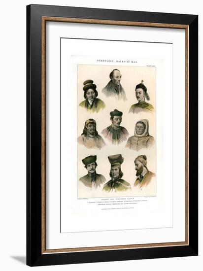 Ethnology, Races of Man, 1800-1900-R Anderson-Framed Giclee Print