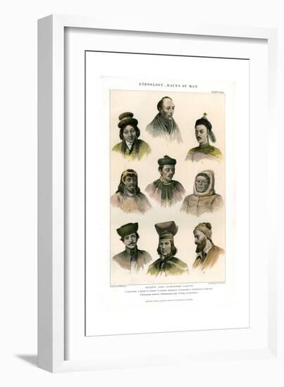 Ethnology, Races of Man, 1800-1900-R Anderson-Framed Giclee Print