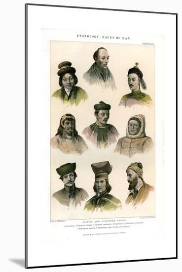 Ethnology, Races of Man, 1800-1900-R Anderson-Mounted Giclee Print