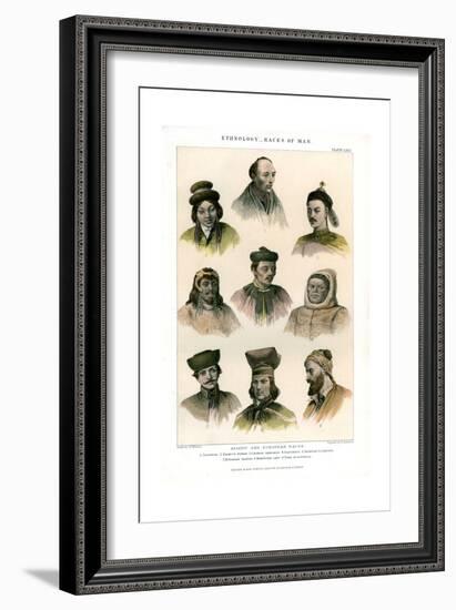 Ethnology, Races of Man, 1800-1900-R Anderson-Framed Giclee Print