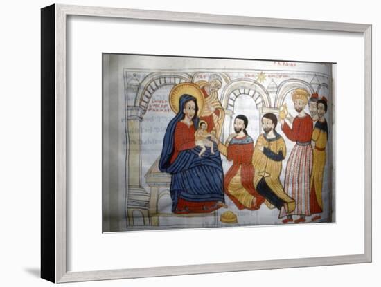 Ethopian Manuscript Illustration of the 'Adoration of the Magi', c1664-1667-Unknown-Framed Giclee Print