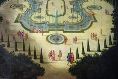 Louis XIV and His Court on a Promenade in the Gardens of Versailles-Etienne Allegrain-Framed Giclee Print