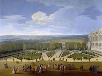 Louis XIV and His Court on a Promenade in the Gardens of Versailles-Etienne Allegrain-Framed Giclee Print