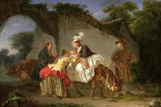 Farewell to the Nurse, 1776-77 (Oil on Canvas)-Etienne Aubry-Giclee Print