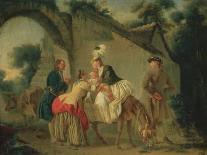Farewell to the Nursemaid, 1777 (Oil on Canvas)-Etienne Aubry-Giclee Print