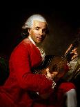 Portrait of a Man with a Guitar, 17Th Century (Painting)-Etienne Aubry-Giclee Print