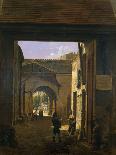 The Entrance to the Musee De Louvre and St. Louis Church, 1822-Etienne Bouhot-Giclee Print