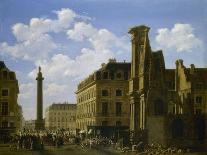 The Entrance to the Musee De Louvre and St. Louis Church, 1822-Etienne Bouhot-Giclee Print